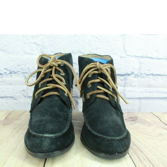 Sebago Ashton 360 Moc Black Suede Ankle Lace Up Boots 11 M Preppy Casual - Picture 4 of 9